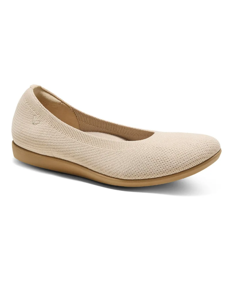 Vivaia Women's Claire Walker Water-Repellent Round-Toe Walking Flats - Almond