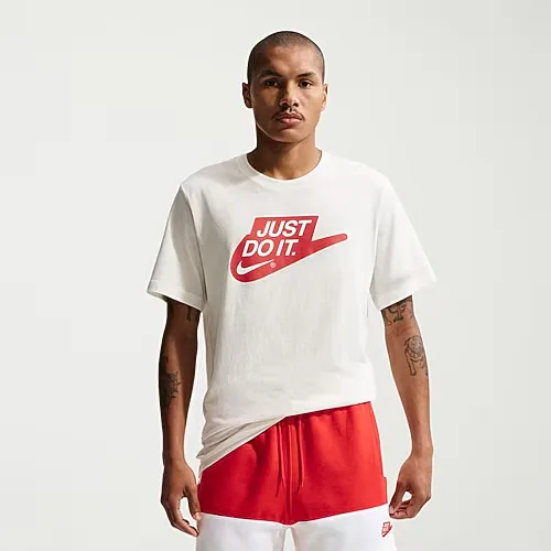 Nike Mens Crew Neck Short Sleeve Classic Fit Graphic T-Shirt, X-large, White