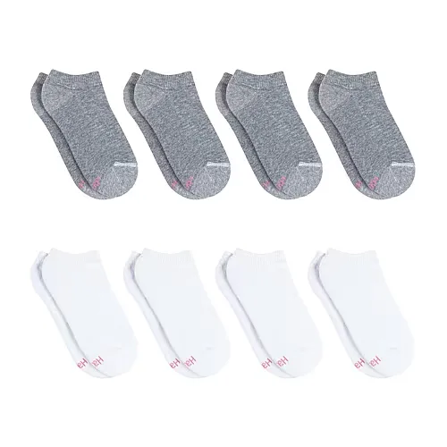 Hanes Cool Comfort Cushion Womens Multi-Pack 8 Pair No Show Socks, 9-11, Gray