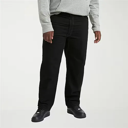 Levi's Big and Tall Mens 550 Tapered Leg Relaxed Fit Jeans, 46 32, Black