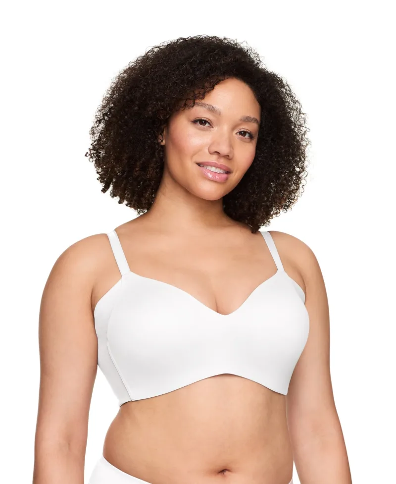 Warner's Women's No Side Effects Underarm-Smoothing Wireless Bra RM3061A - White
