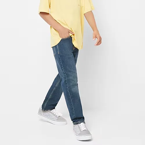 Thereabouts Little & Big Kid Boys Adjustable Waist Stretch Fabric Slim Straight Leg Jean, 16 Slim, Blue