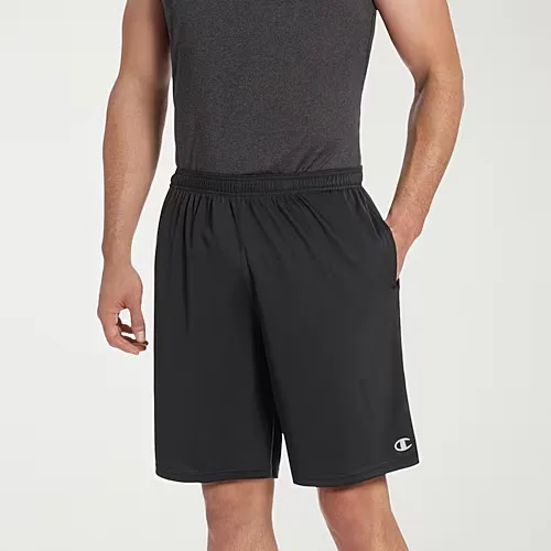 Champion Mens 10" Workout Shorts, Medium, Black