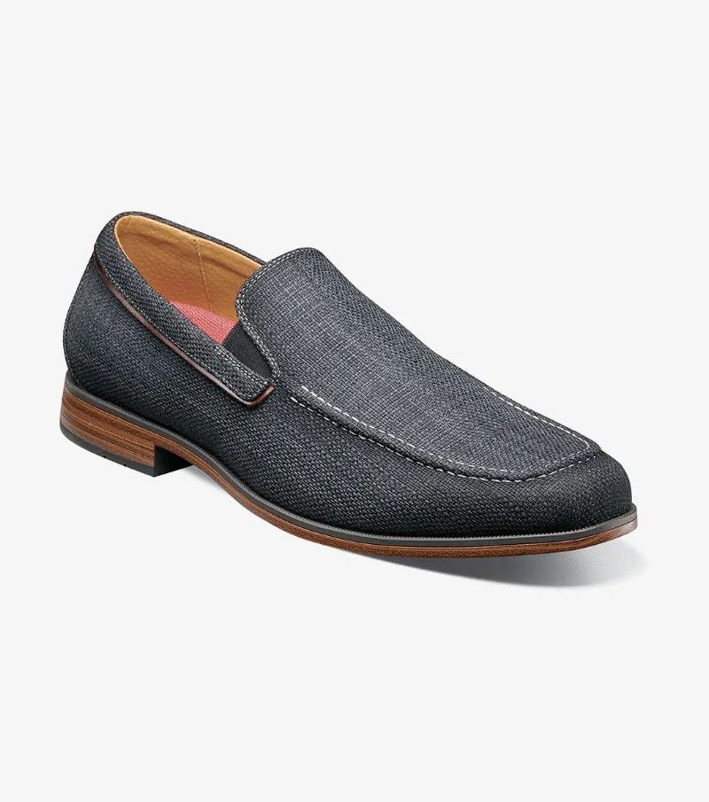 Stacy Adams Shoes Ridgely Moc Toe Slip On Charcoal Size 7