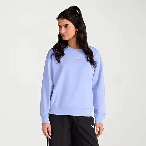 PUMA Womens Crew Neck Long Sleeve Sweatshirt, Xx-large, Purple