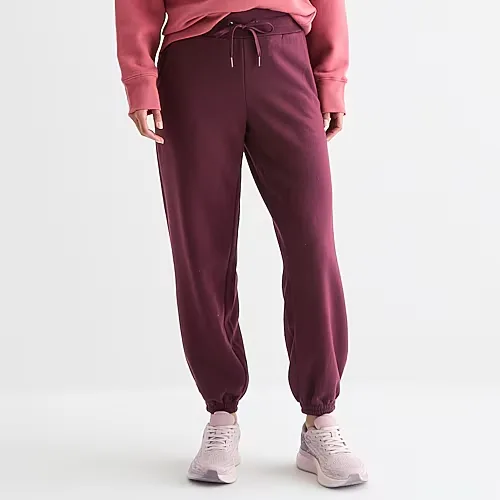 Xersion Womens Super Soft Fleece Jogger, X-small, Red