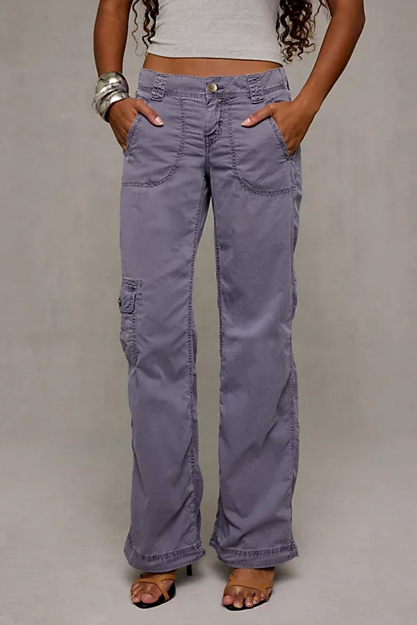 BDG 360 Utility Low-Rise Straight Leg Pants in Purple, Women's at Urban Outfitters
