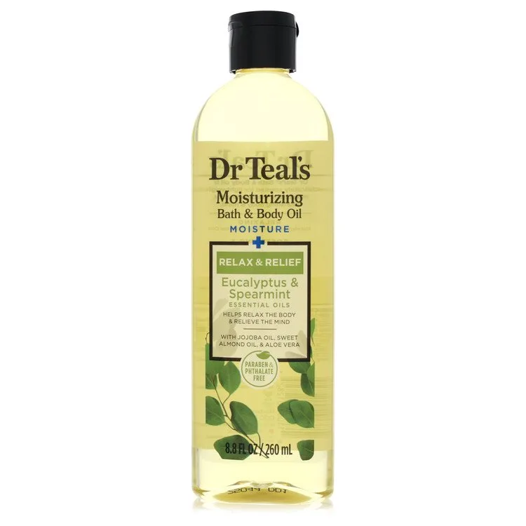 Dr Teal's Bath Additive Eucalyptus Oil Perfume 8.8 oz Pure Epson Salt Body Oil Relax & Relief with Eucalyptus & Spearmint for Women