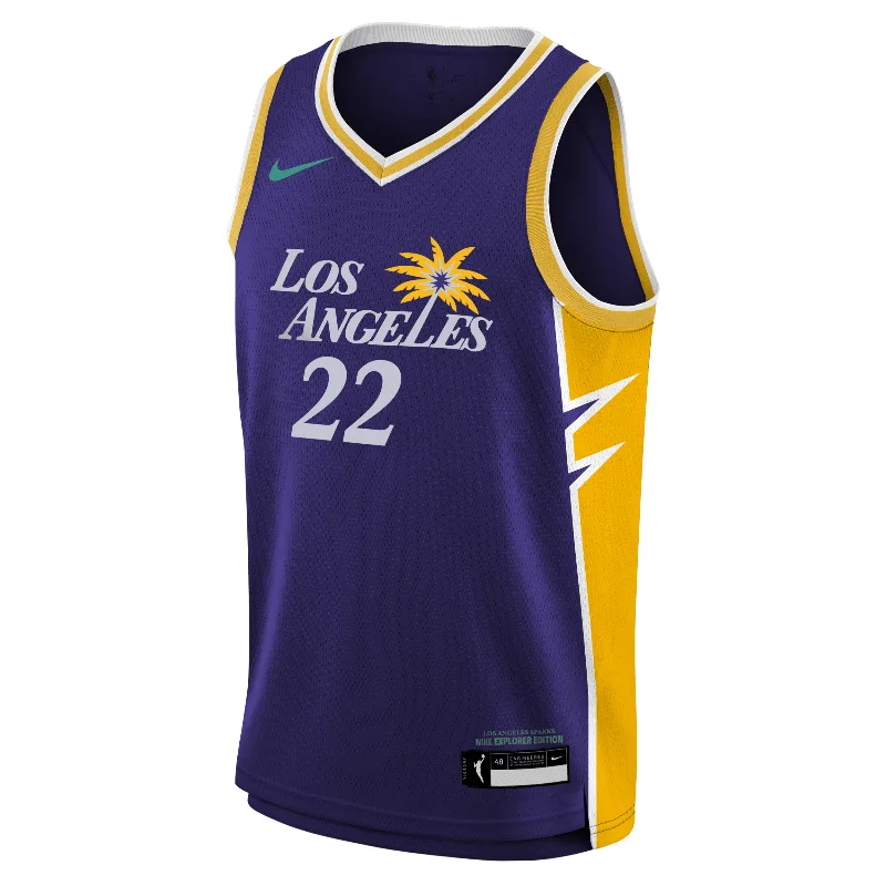 Cameron Brink Los Angeles Sparks 2024 Explorer Edition Big Kids' Nike Dri-FIT WNBA Swingman Jersey in Purple | 9Z2B7BWAP-BRK