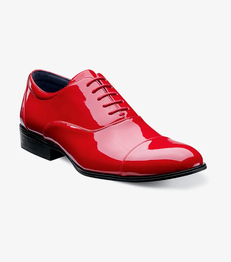 Stacy Adams Shoes Gala Cap Toe Oxford Red Size 7.5