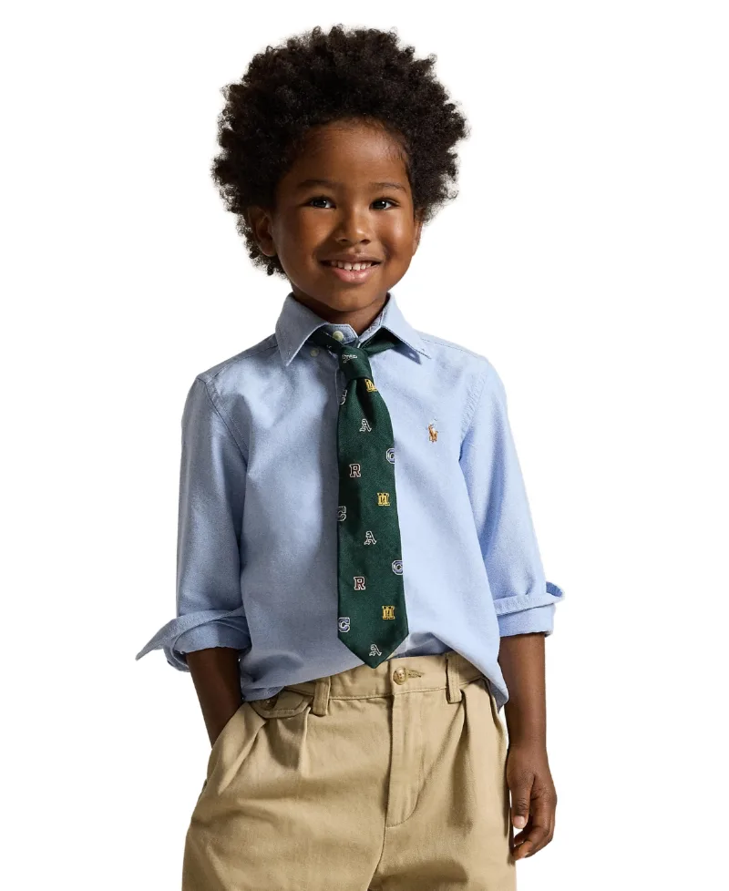 Polo Ralph Lauren Toddler and Little Boys Cotton Oxford Shirt - Lt Blue