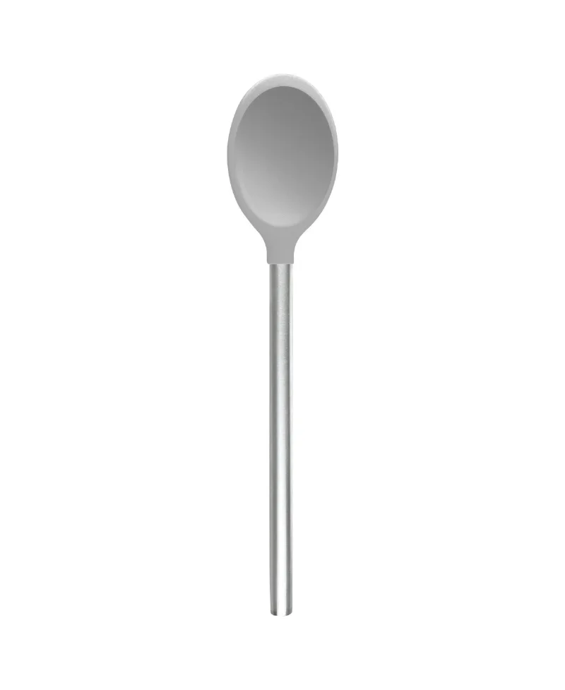 Tovolo Silicone Mixing Spoon With Stainless Steel Handle - Oyster Gray