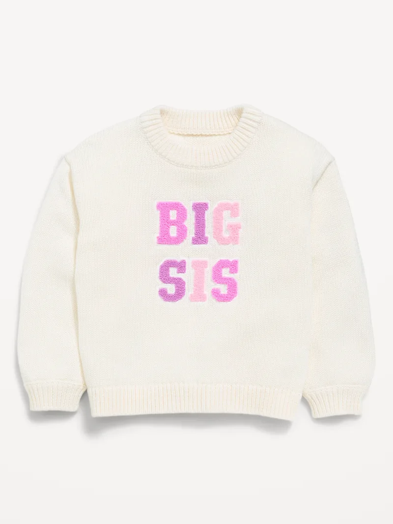 Long-Sleeve Graphic Sweater for Toddler Girls