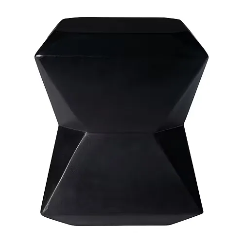 Safavieh Conan Weather Resistant Cement Side Table, One Size, Black