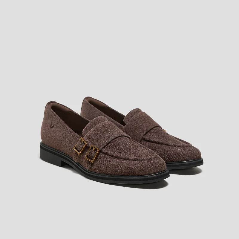 VIVAIA Round-Toe Velvet Penny Loafers (Luciana)|DARK CHOCOLATE VELVET|US 5.5