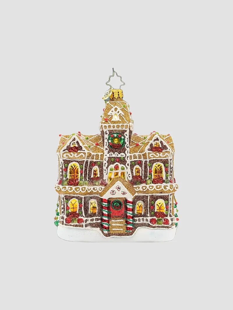 Christopher Radko Candy & Sweets Gingerbread Manor Glass Ornament