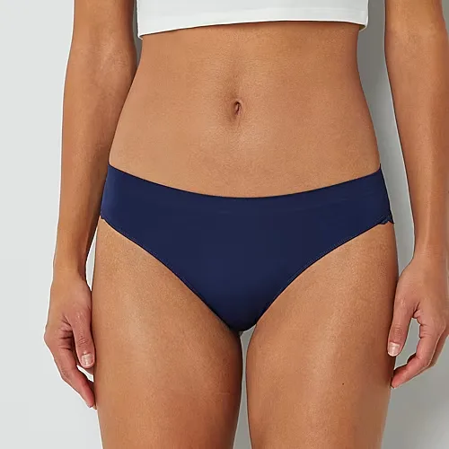 Ambrielle Womens Seamless Cheeky Panty, 5, Beige