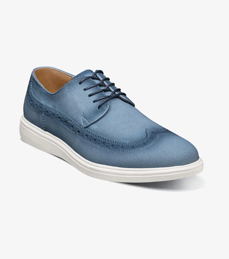 Stacy Adams Shoes Trudell Wingtip Lace Up Light Blue Size 11.5