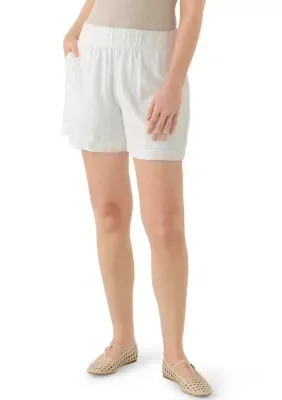 Crown & Ivy Women's Shorts, White, XXL