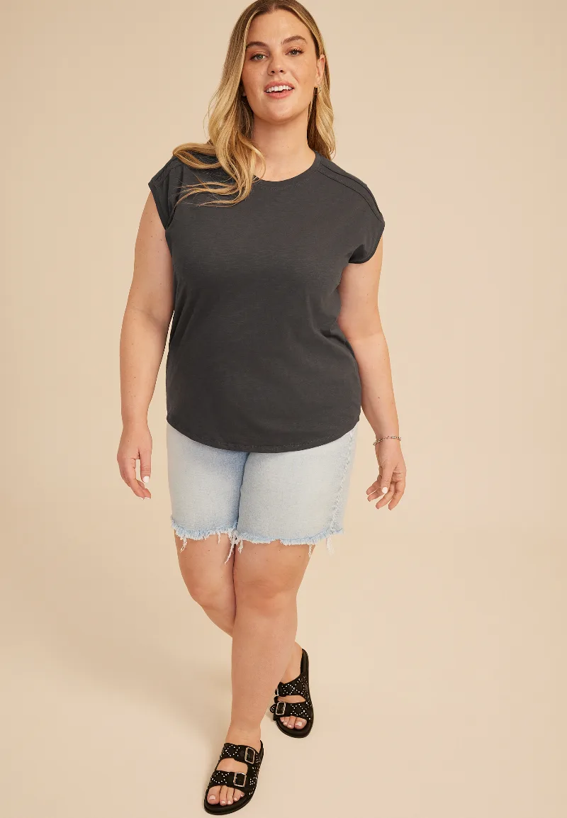 Maurices Plus Size Women's 24/7 Shoulder Seamed Tee
