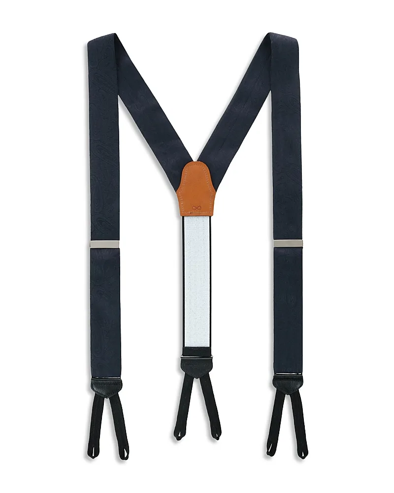 Trafalgar Banbury Black Paisley Formal Suspenders