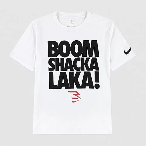 Nike 3BRAND by Russell Wilson Big Kid Boys Crew Neck Short Sleeve Regular Fit Graphic T-Shirt, X-large, White