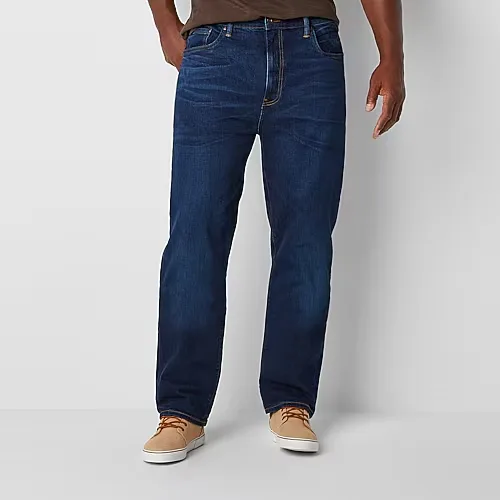mutual weave Big and Tall Mens Straight Leg Relaxed Fit Jean, 44 30, Blue