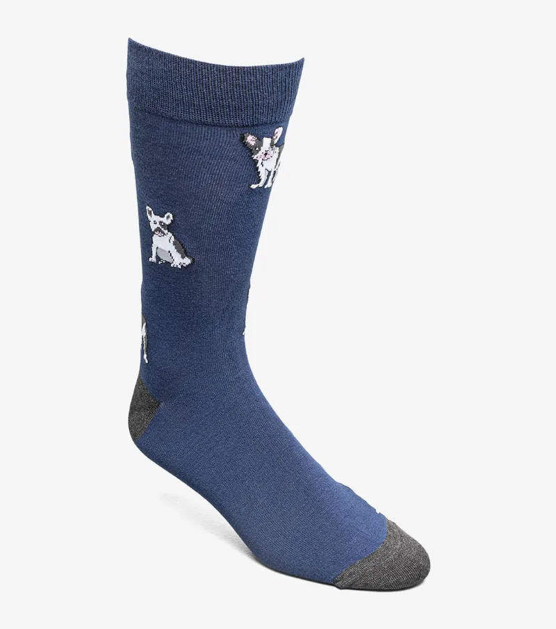 Florsheim Shoes Bulldog Men's Crew Dress Socks Navy