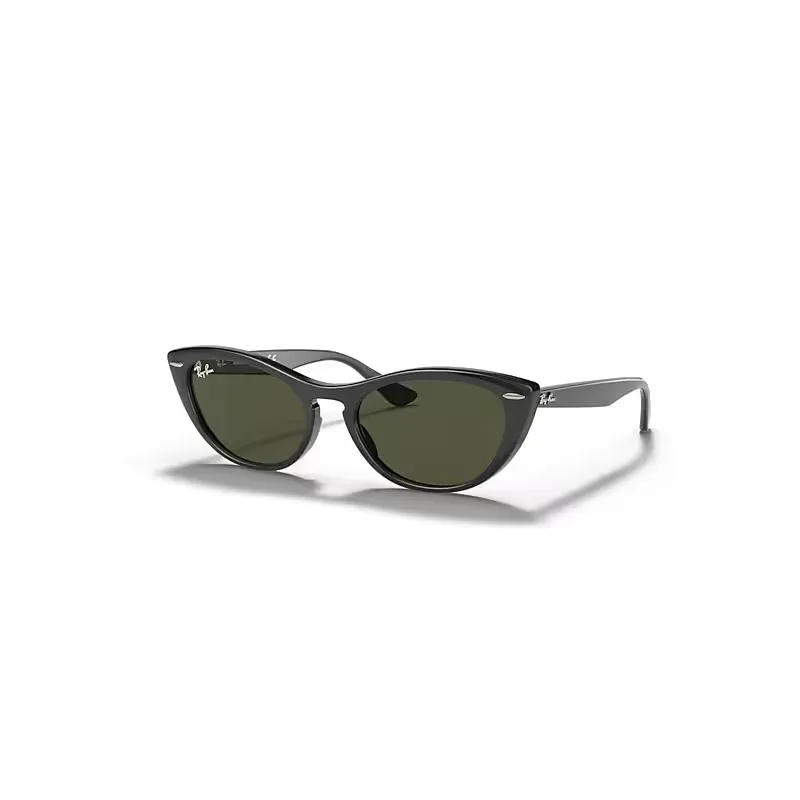 Ray-Ban Nina Sunglasses Black Frame Green Lenses 54-18