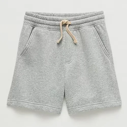 Thereabouts Little & Big Kid Boys Mid Rise Fleece Pull-On Short, Small (8), Gray