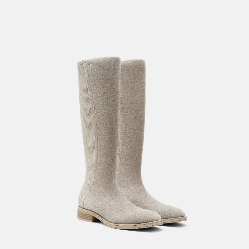 VIVAIA Square-Toe Knee-High Boots (Aida)|VINTAGE KHAKI|9-9.5