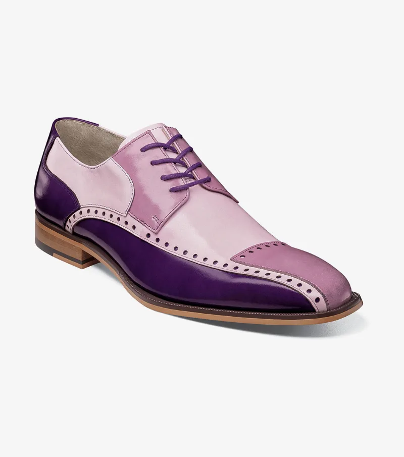 Stacy Adams Shoes Plaza Modified Cap Toe Oxford Purple Multi Size 8.5
