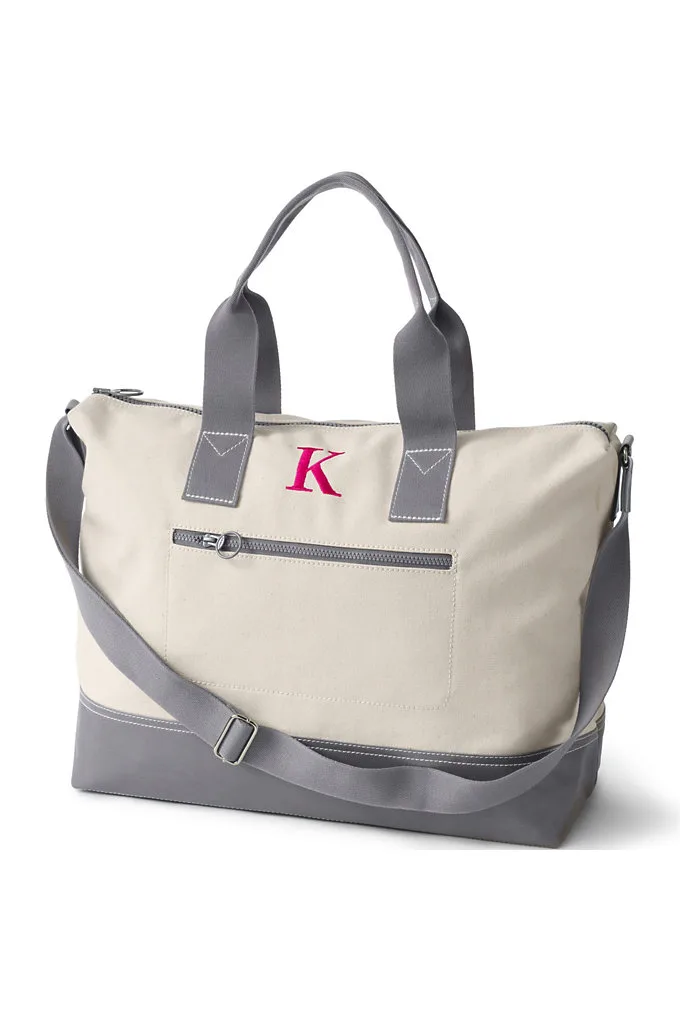 Canvas Weekender Bag - Lands' End - Ivory
