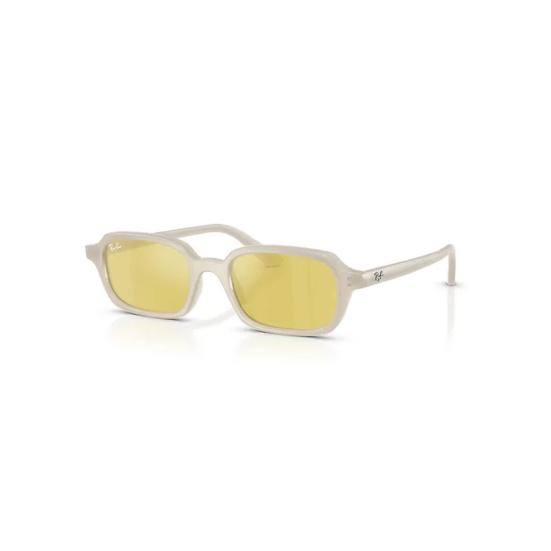 Ray-Ban Zuri Bio-based Sunglasses Cloudy Warm White Frame Yellow Lenses 51-19