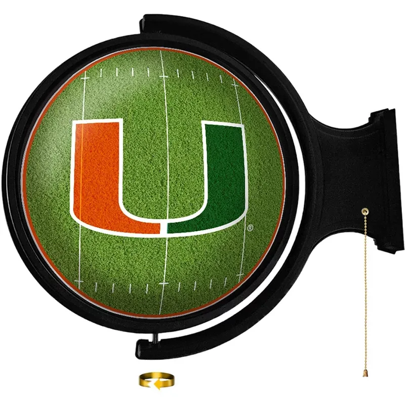 The Fan-Brand University of Miami On the 50 Rotating Lighted Sign