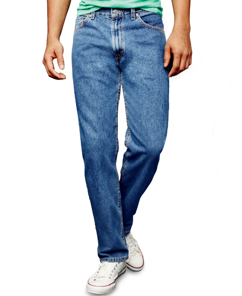 Levi's Men's 505 Regular Fit Non-Stretch Jeans - Medium Stonewash