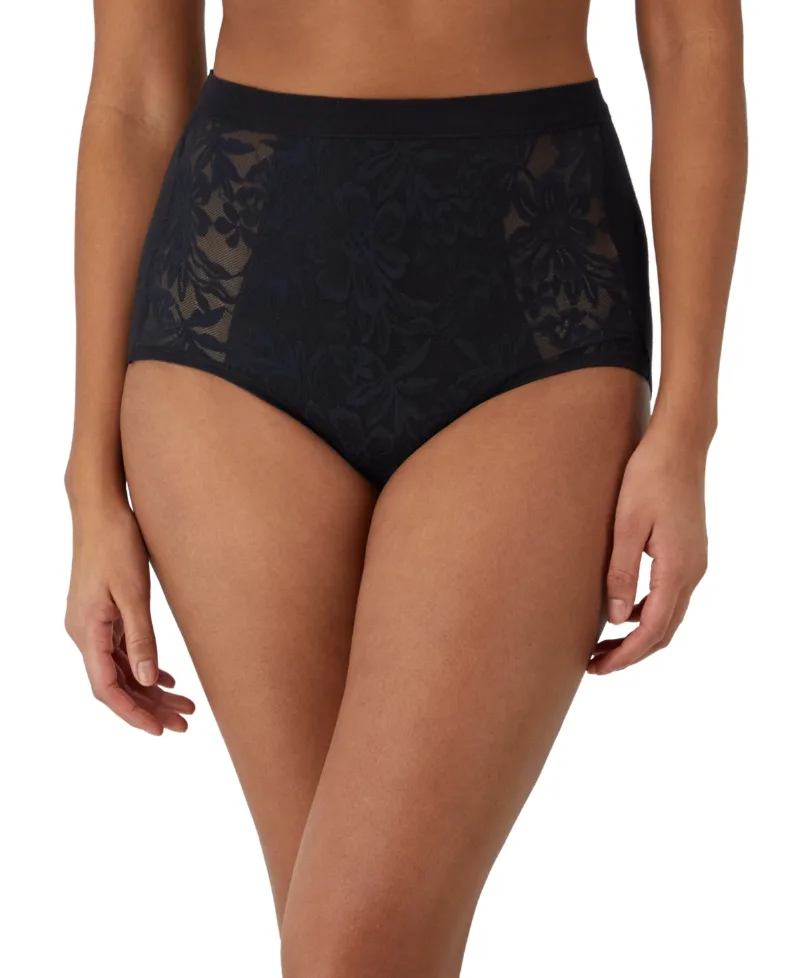 Bali Women's Breathe Lace High-Rise Brief Underwear Dfclbf - Black