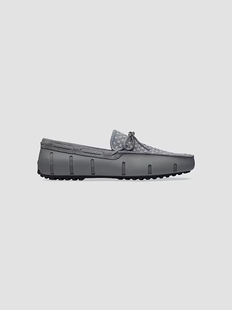 Men's Woven Driving Loafers - Grey - Size 9.5
