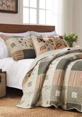 Greenland Home Fashions Sedona Quilt Set with Bonus Pillows, Twin XL