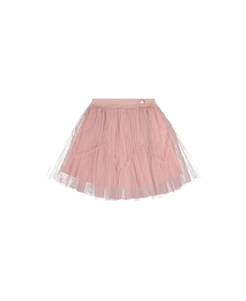 Deux par Deux Toddler Girl ( size 2T to 5T ) Mesh Skirt Pale Dusty - Pale dusty pink