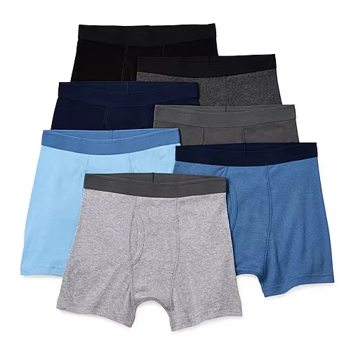 Thereabouts Little & Big Boys 7 Pack Boxer Briefs, Large (14-16), Blue