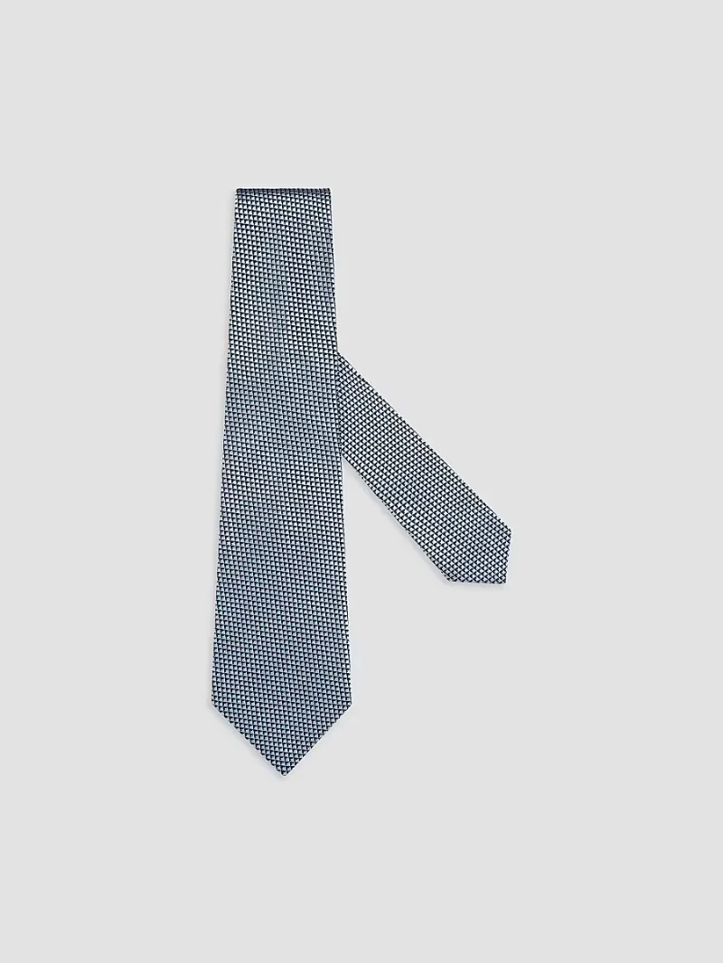 ZEGNA Men's Silk Tie - Light Blue