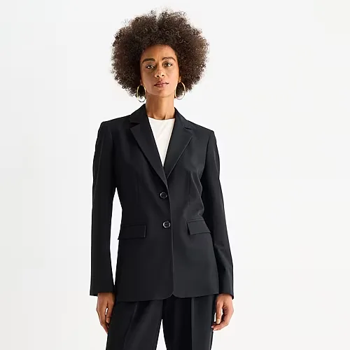 Worthington Womens Regular Fit Blazer, Small, Black