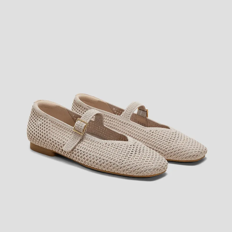 VIVAIA Square-Toe Mary Janes (Margot Mary Jane)|ALMOND MESH|7-7.5