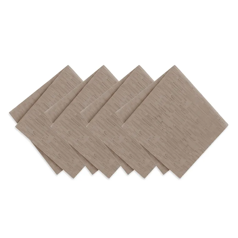 Elrene Home Fashions Continental Solid Texture Water and Stain Resistant Napkins, Set of 4