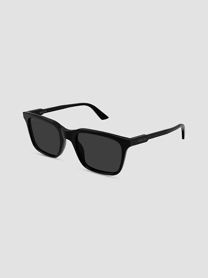 Gucci Men's Light Acetate 53MM Rectangular Sunglasses - Black