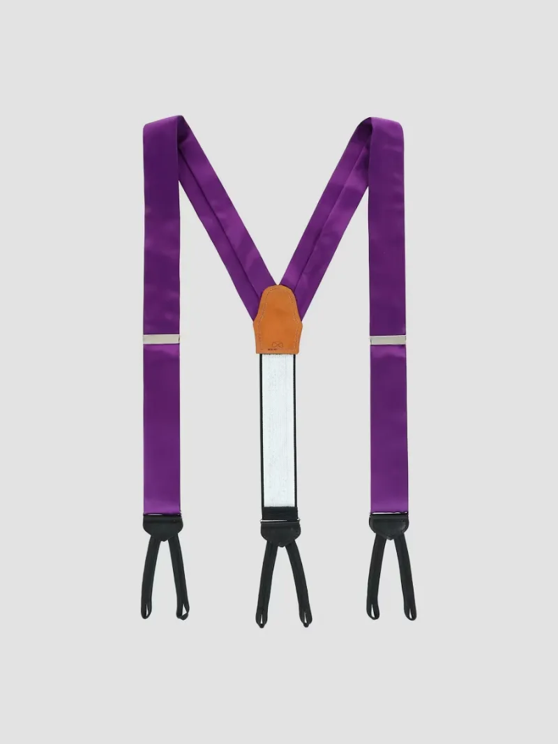 Men Sutton Formal Silk Brace - Purple
