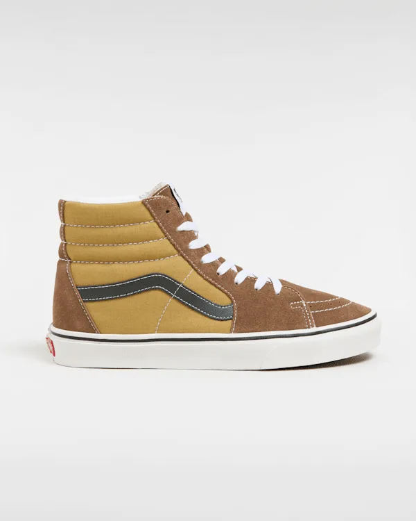 Vans - Sk8-Hi Canvas Suede Shoes, Man, Brown, Size: 40.5