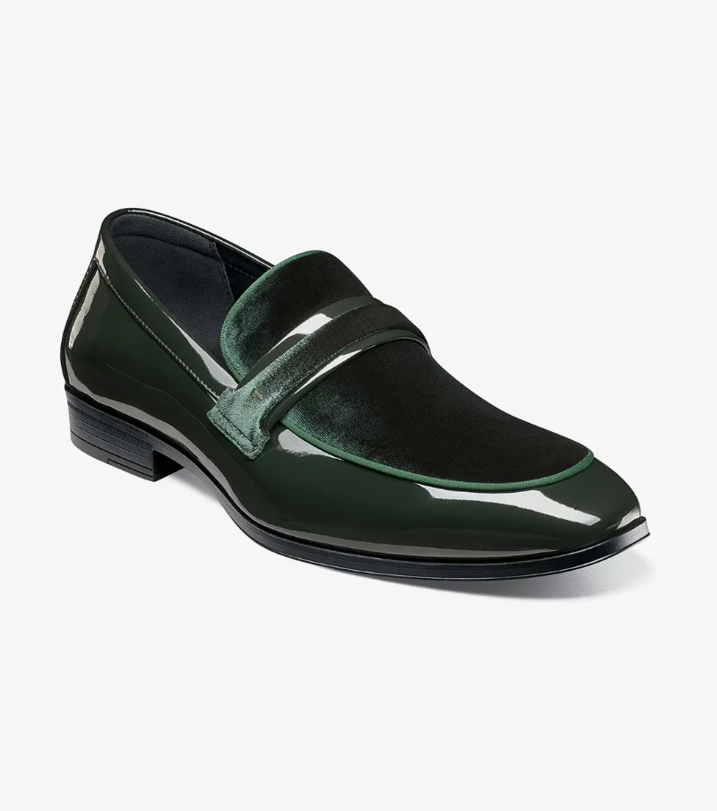 Stacy Adams Shoes Spratley Moc Toe Saddle Slip On Green Size 10