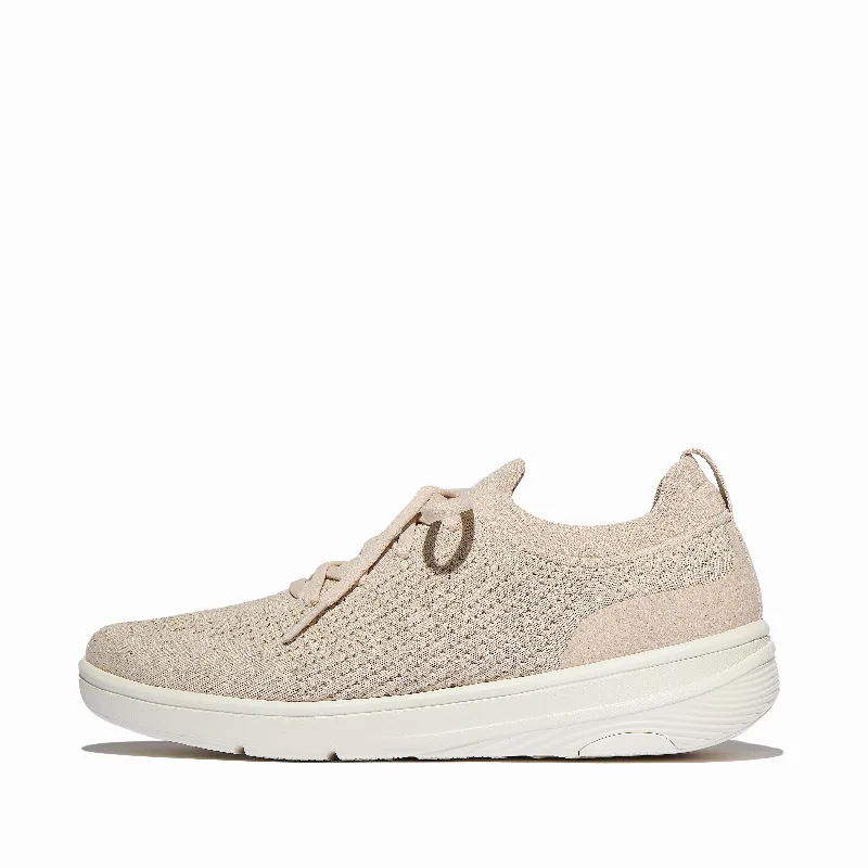 SUPER-Q Knit Slip-On Laced Sneakers